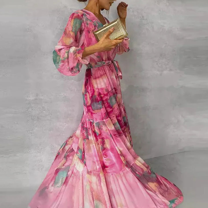 Sophia™ - Chic Floral Handcrafted Dress