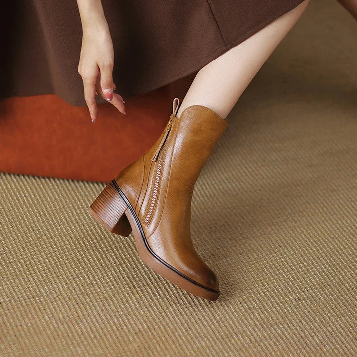 Havanna™ Leather Ankle Booties