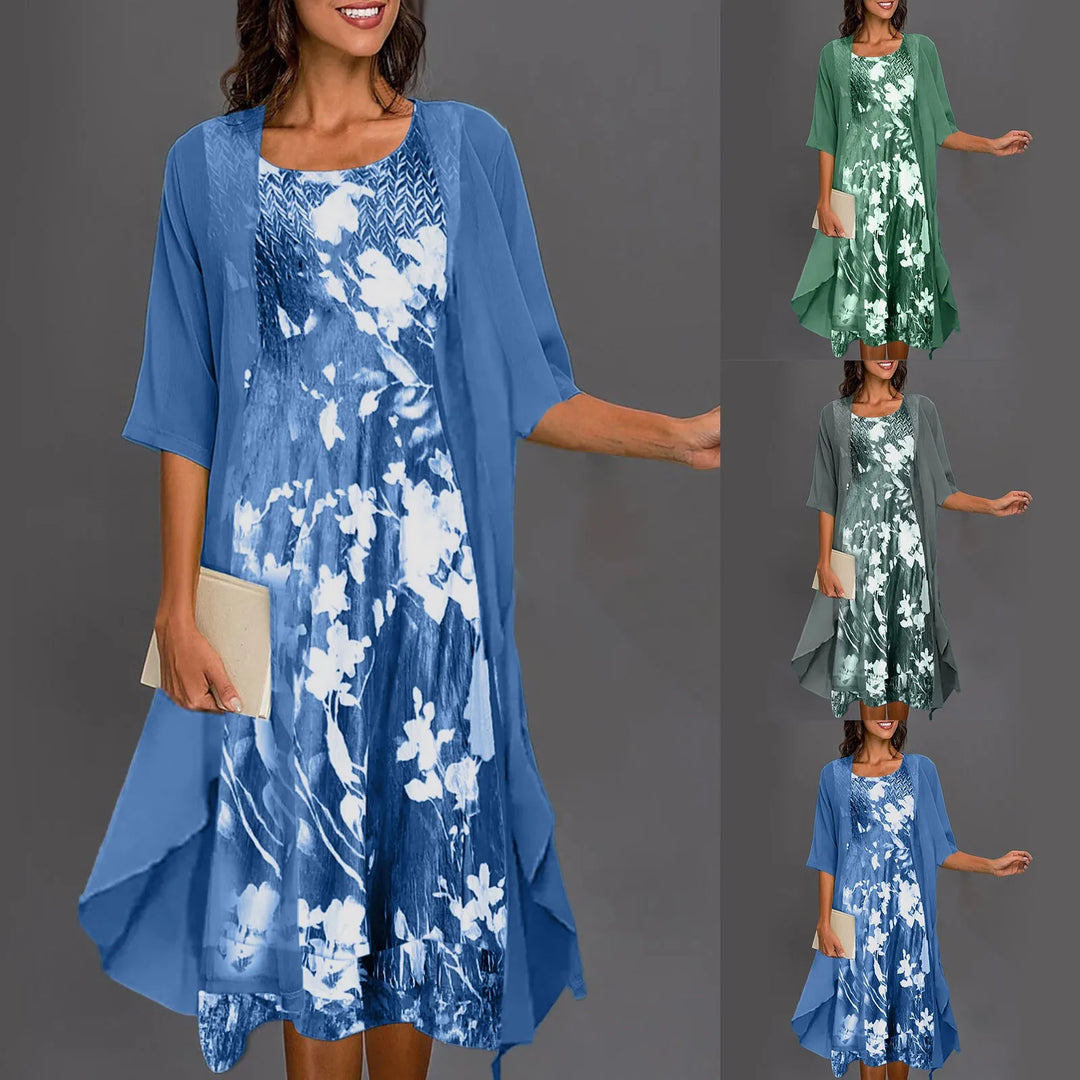 Aria™ - Chic Floral Print Dress Duo
