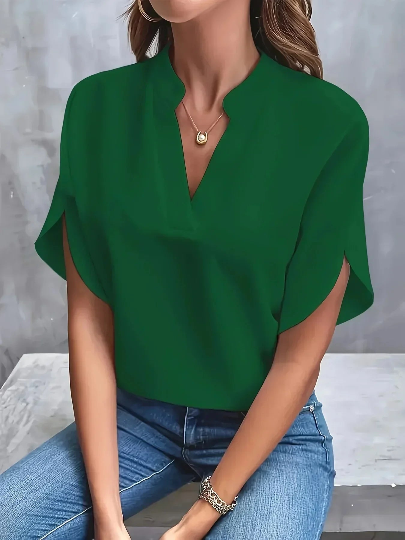 Thalia™ – Elegant Soft-Tailored Blouse