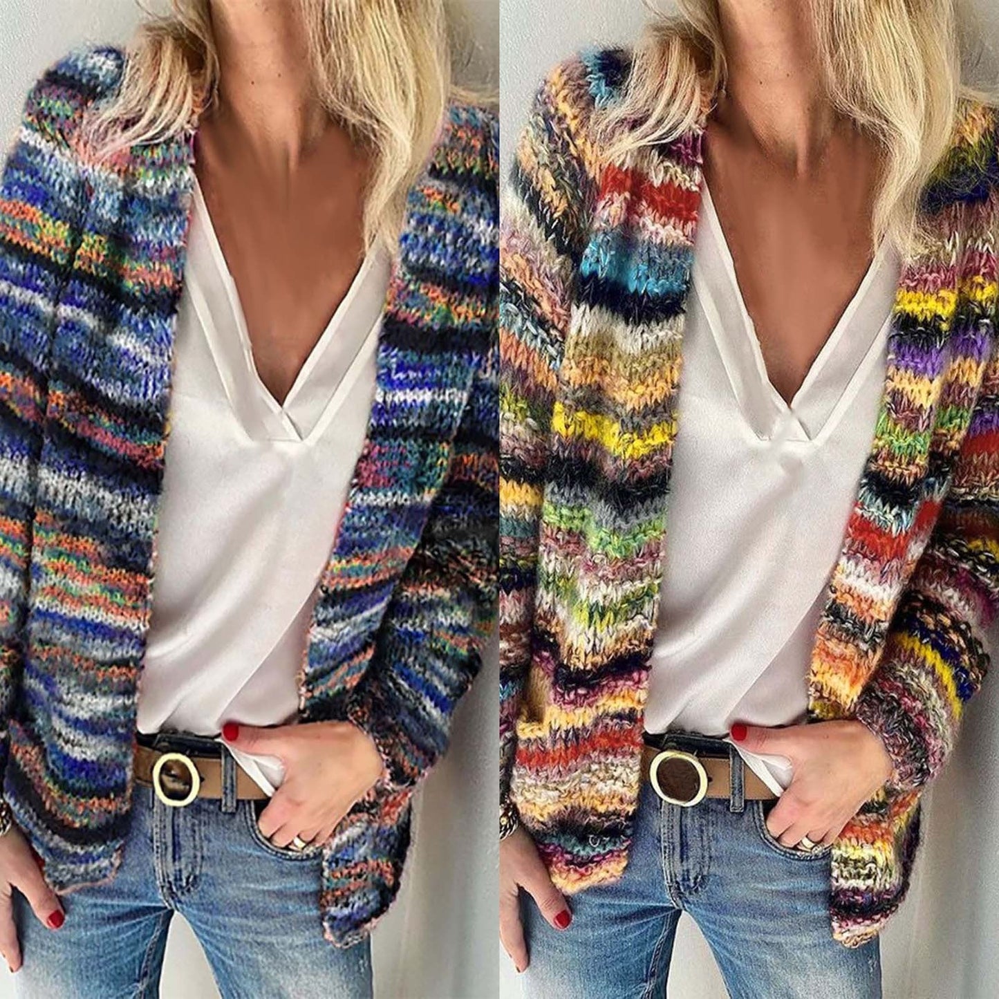 Rose - Super Soft, Multi-Colored Cardigan