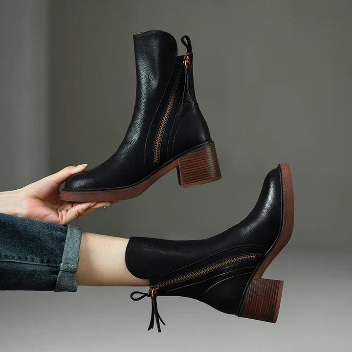 Havanna™ Leather Ankle Booties
