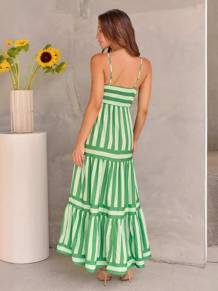 Emma™ - Chic Striped Summer Maxi Dress