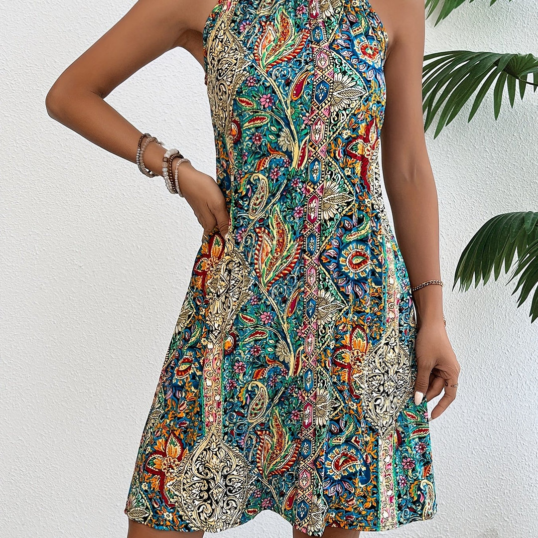 Lila™ - Chic Halterneck Dress