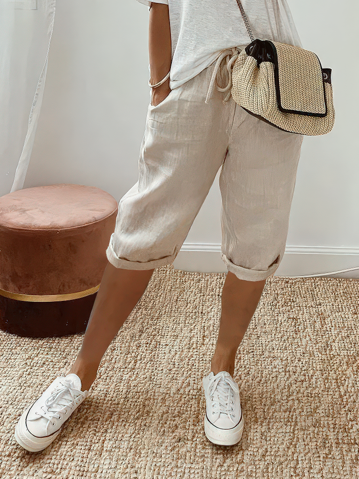 Marthe™ – Lightweight Rolled-Hem Cotton Shorts