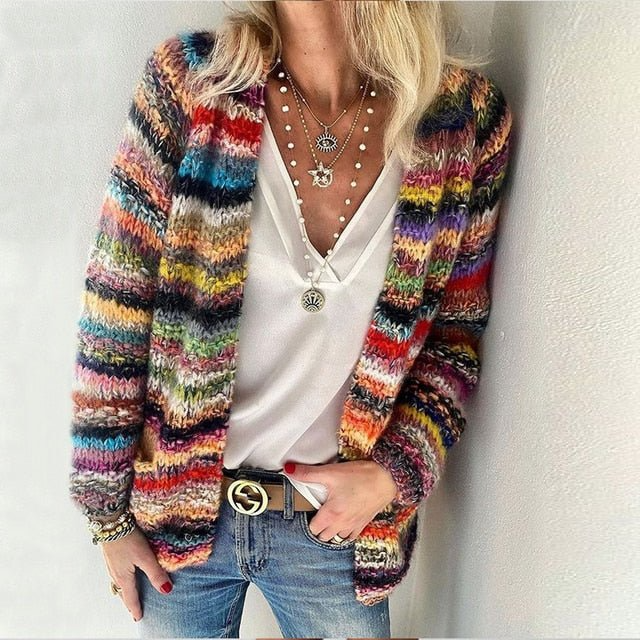 Rose - Super Soft, Multi-Colored Cardigan