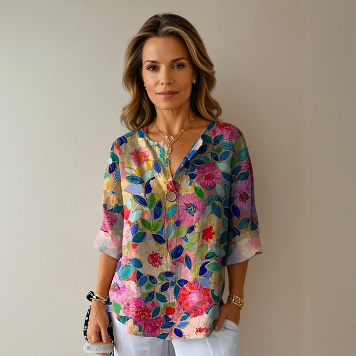 Arlene - Elegant Floral Blouse