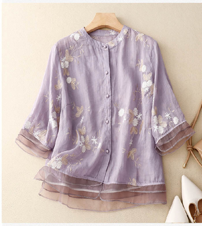 Emily™ | Elegant Blouse with Delicate Embroidery