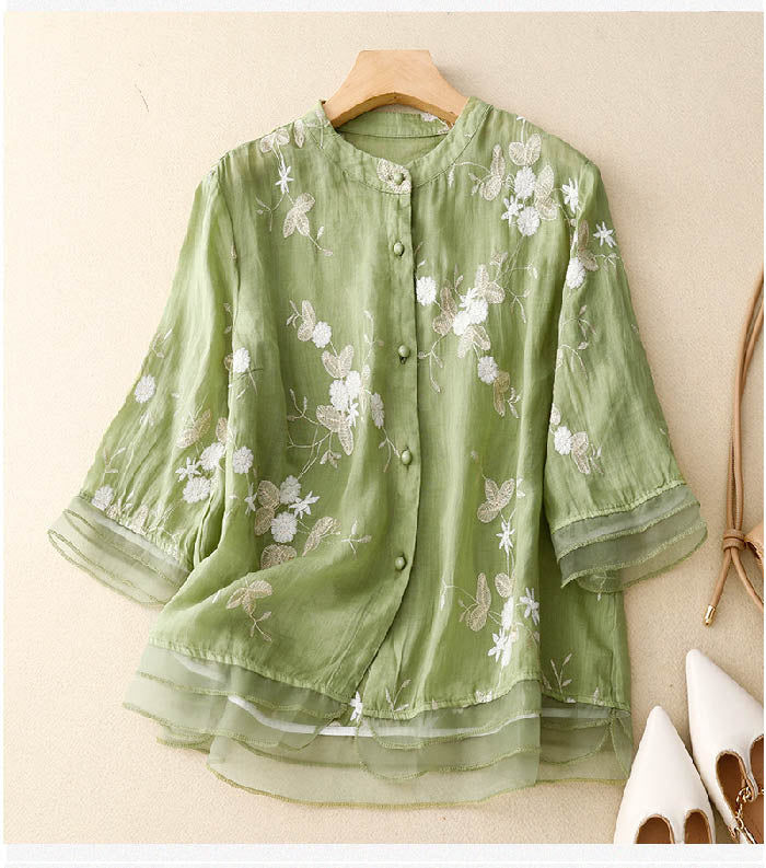Emily™ | Elegant Blouse with Delicate Embroidery